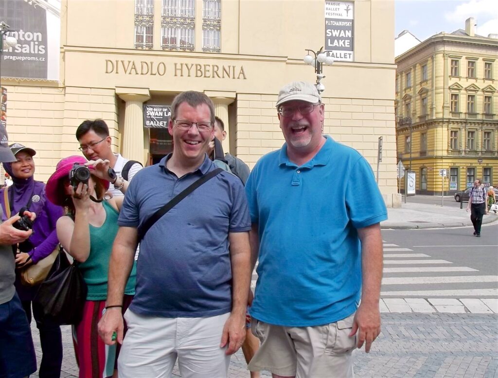 clients on Prague city tour