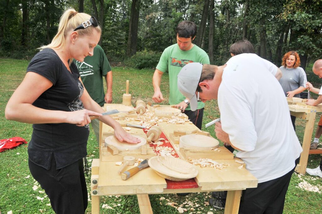 Wood carving team building, Czech Republic