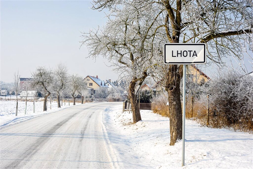 Czech village in winter